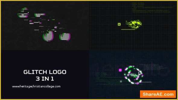 Free after Effects Template Glitch Intro Of Videohive Glitch Logo 3 In 1 Free after Effects