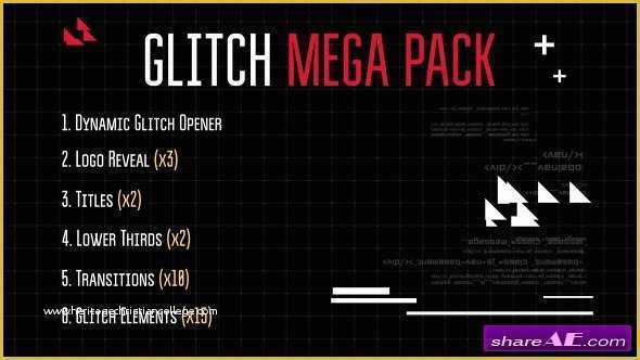 Free after Effects Template Glitch Intro Of Videohive Glitch Mega Pack Free after Effects Templates