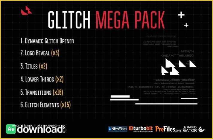 Free after Effects Template Glitch Intro Of Videohive Glitch Mega Pack Free Download Free after