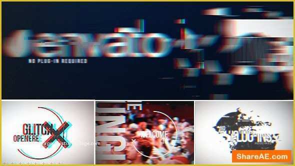 Free after Effects Template Glitch Intro Of Videohive Glitch Opener Free after Effects