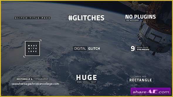 Free after Effects Template Glitch Intro Of Videohive Glitch Text Free after Effects Templates