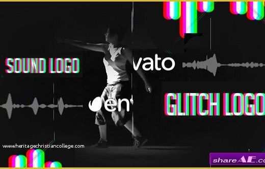 Free after Effects Template Glitch Intro Of Videohive sound Glitch Logo Reveal after Effects