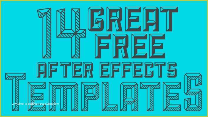 Free after Effects Templates Of 14 Great Free after Effects Templates Designbent