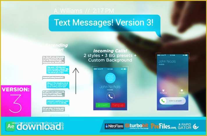 Free after Effects Text Templates Of Text Messages Videohive Project Free Download Free