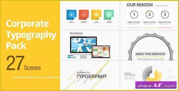 Free after Effects Typography Templates Of Corporate Typography Pack after Effects Project