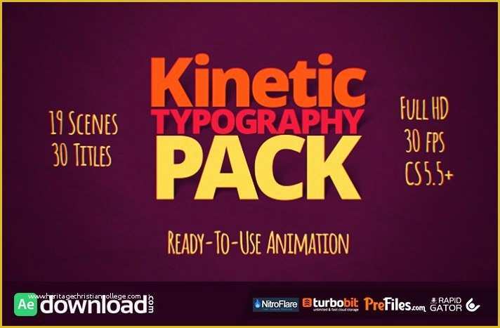 Free after Effects Typography Templates Of Kinetic Typography Pack Videohive Template