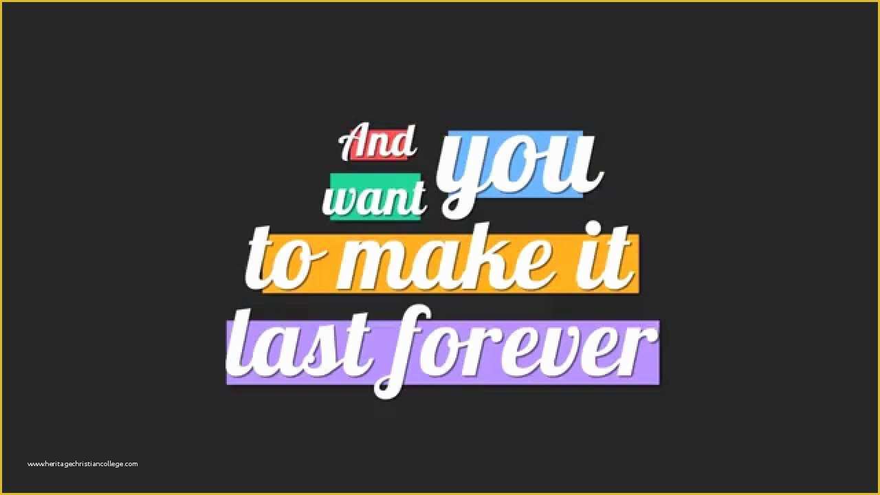 Free after Effects Typography Templates Of Lyrics Typography for Lyrics Video after Effects