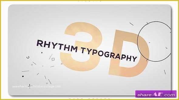 Free after Effects Typography Templates Of Videohive 3d Rhythm Typography Intro Free after Effects