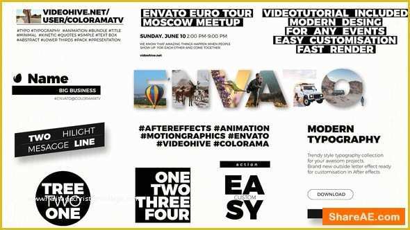 Free after Effects Typography Templates Of Videohive Modern Typography Free after Effects Templates