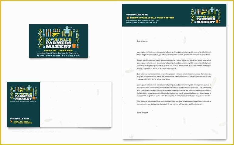 Free Agriculture Flyer Templates Of Farmers Market Business Card & Letterhead Template Word