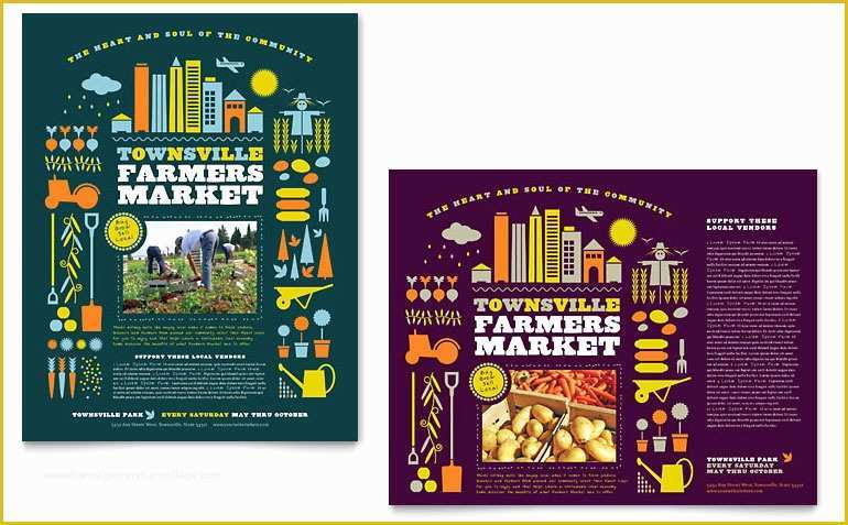 Free Agriculture Flyer Templates Of Farmers Market Poster Template Word &amp; Publisher