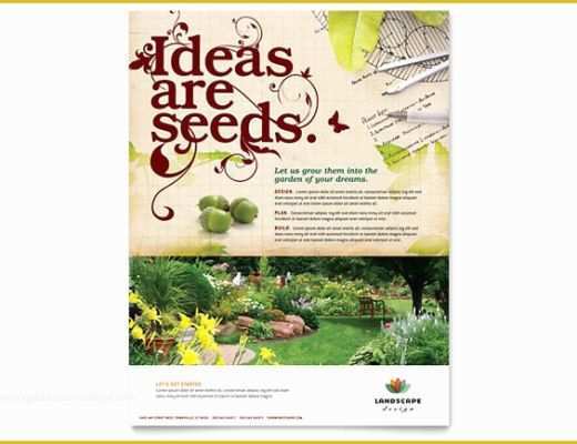 Free Agriculture Flyer Templates Of Landscape Design Flyer Template Design