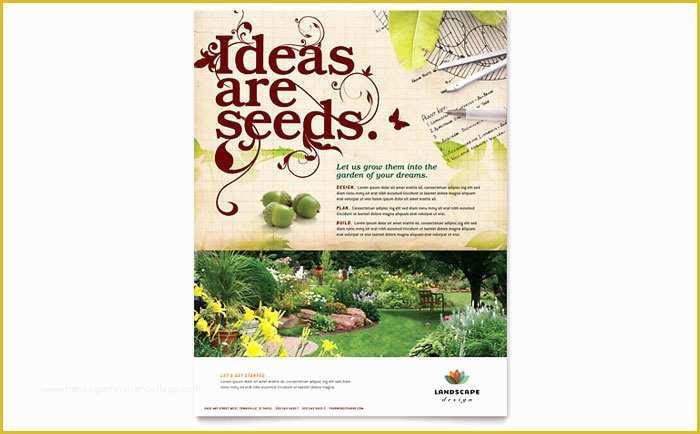 Free Agriculture Flyer Templates Of Landscape Design Flyer Template Design