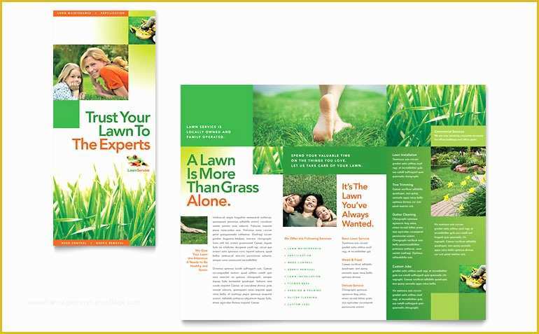 Free Agriculture Flyer Templates Of Lawn Maintenance Tri Fold Brochure Template Word & Publisher