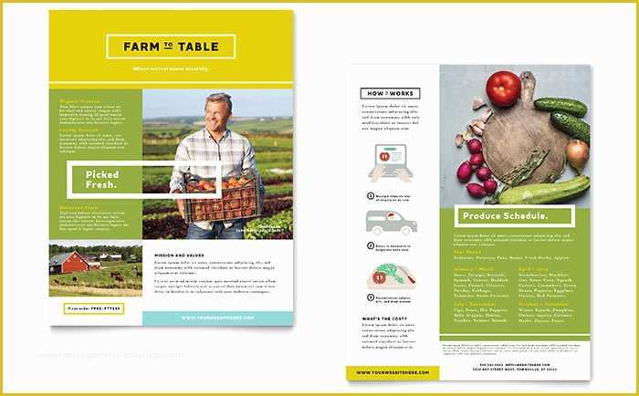 Free Agriculture Flyer Templates Of organic Food Datasheet Template Design
