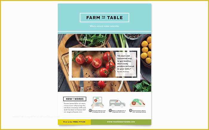 Free Agriculture Flyer Templates Of organic Food Flyer Template Design