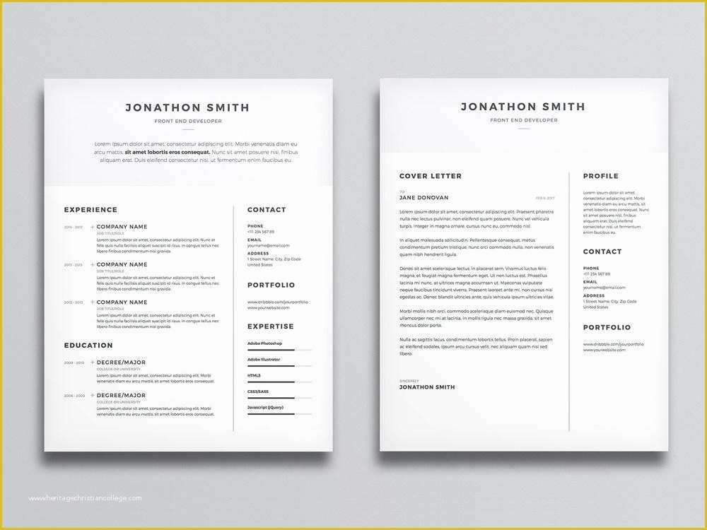 Free Ai Resume Templates Of Free Clean and Minimal Resume Cv Template with Cover