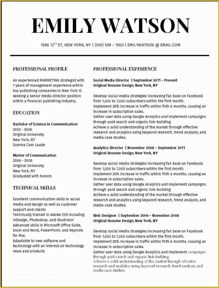 Free Ai Resume Templates Of Resume Template Resume for Free Beautiful Elegant