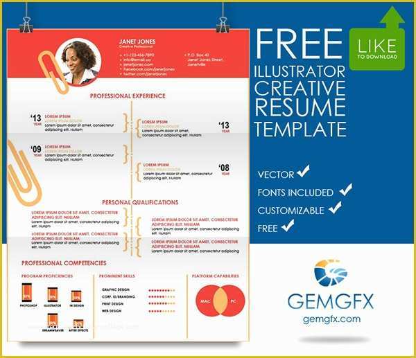 Free Ai Resume Templates Of Simple Illustrator Resume Template Free Download On Behance