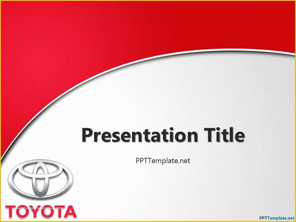 Free Alzheimer Powerpoint Template Of Free toyota with Logo Ppt Template