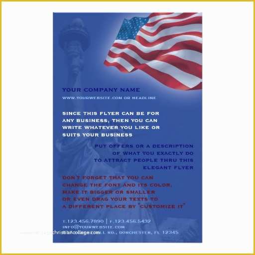 Free American Flag Flyer Template Of American Flag Flyer