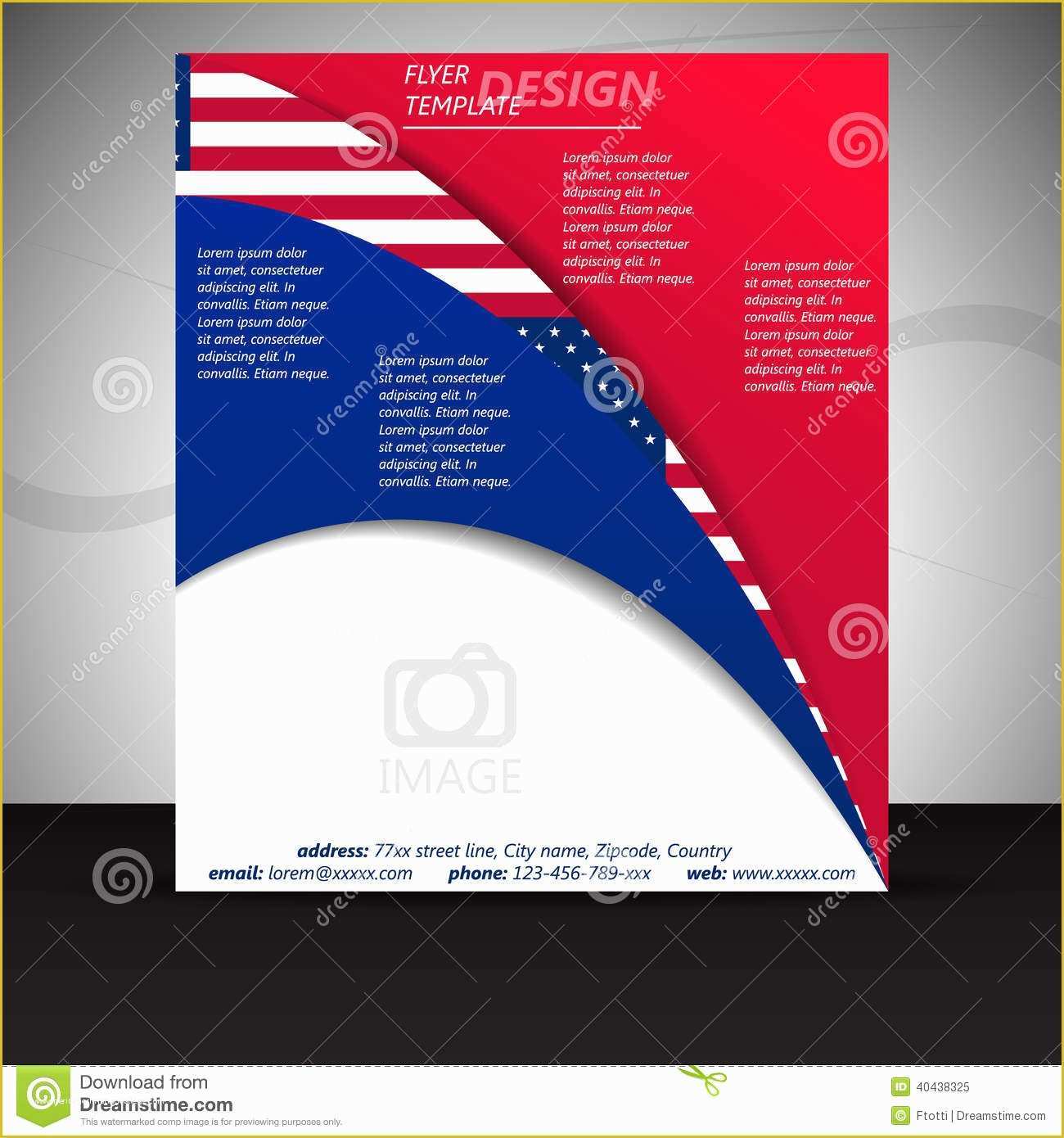 Free American Flag Flyer Template Of Business Flyer Template Corporate Banner with Usa Flag