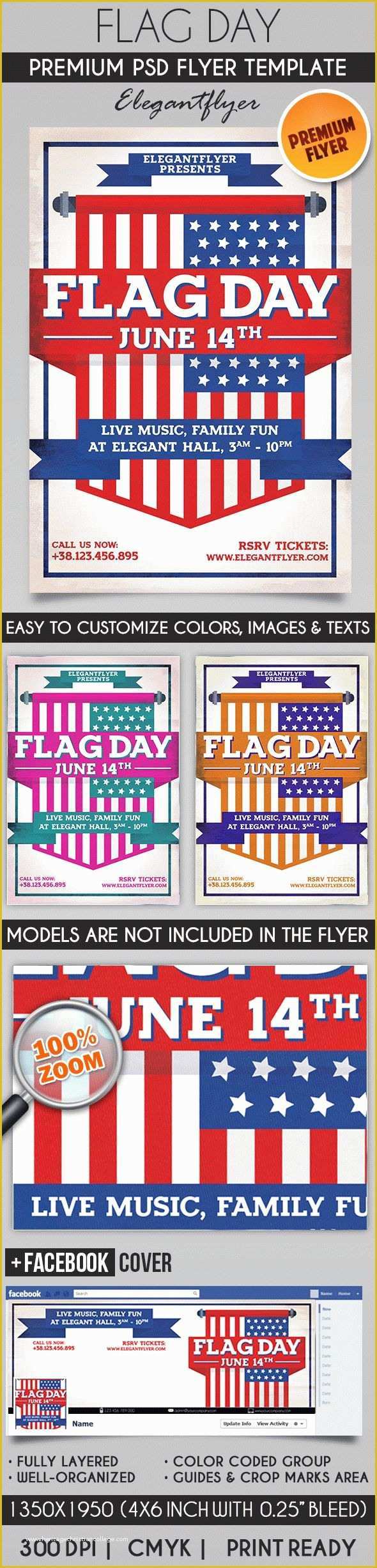 Free American Flag Flyer Template Of Happy Flag Day – by Elegantflyer