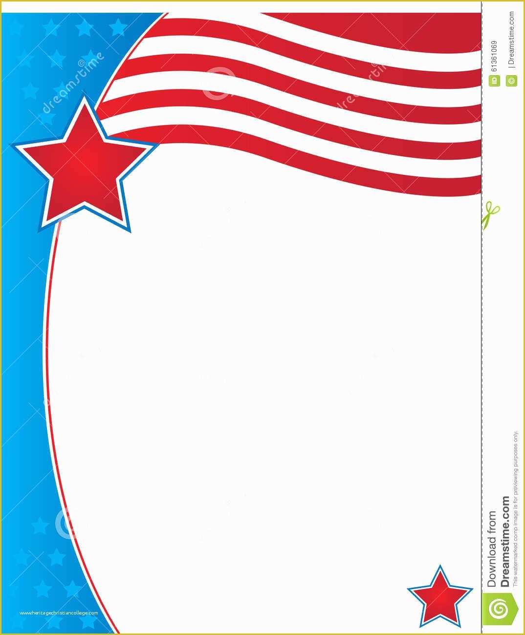 Free American Flag Flyer Template Of Patriotic Background Border Template Stock Illustration