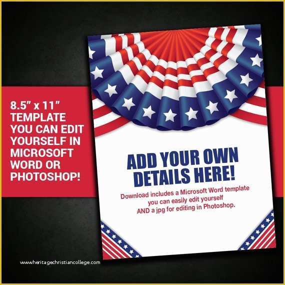 Free American Flag Flyer Template Of Patriotic Flyer Border Frame United States Usa Template