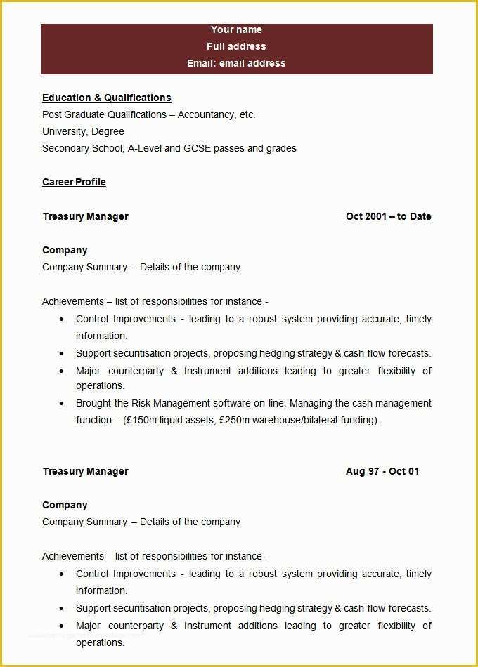 Free and Printable Resume Templates Of 46 Blank Resume Templates Doc Pdf