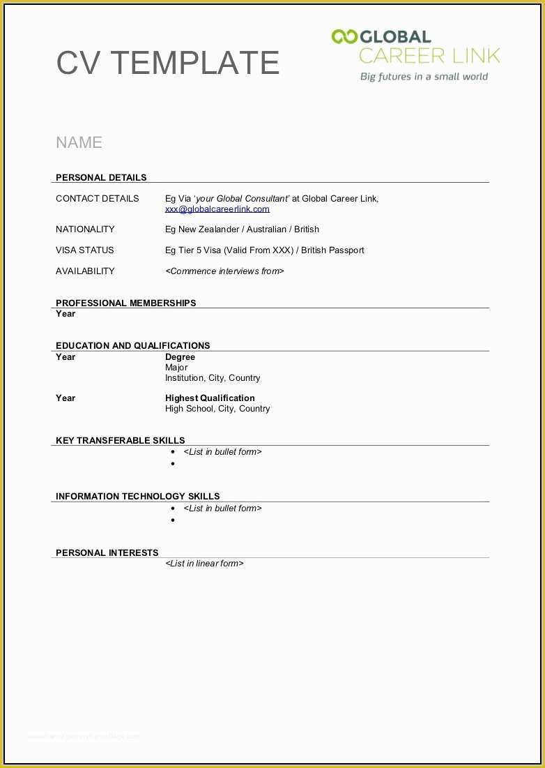 Free and Printable Resume Templates Of Free Blank Resume Template Pdf Resume Resume Examples