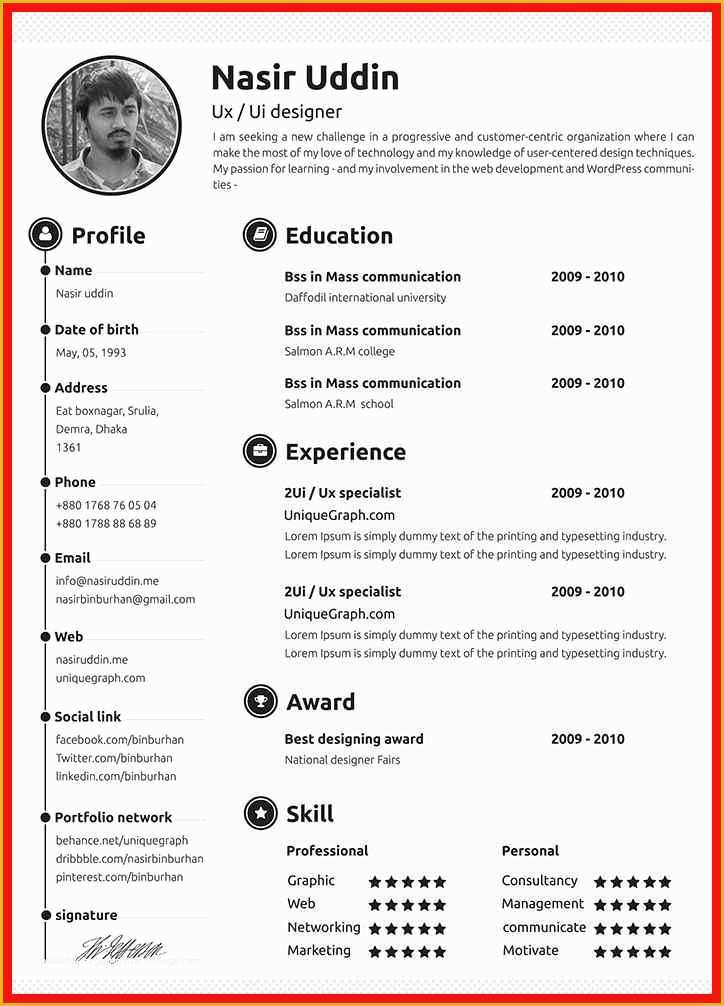 Free and Printable Resume Templates Of Impressive Resume Samples