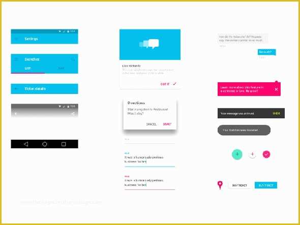 Free android Ui Templates Of 20 Free Material Design Psd Elements