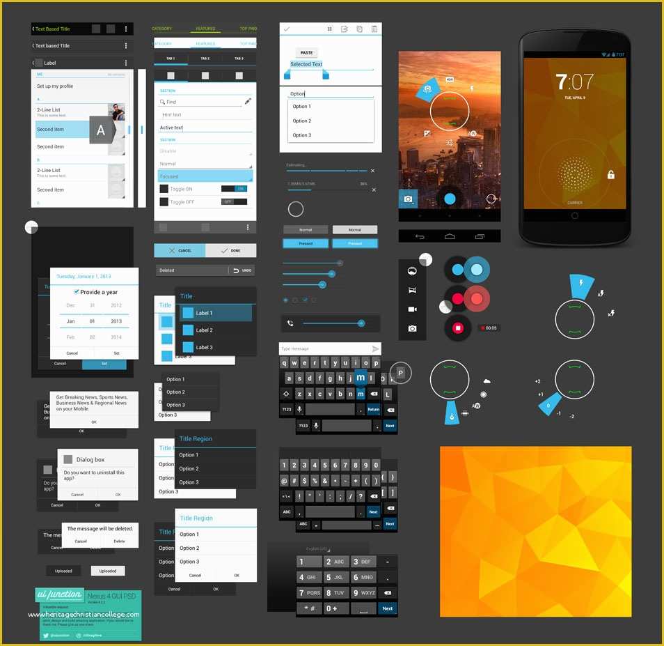 Free android Ui Templates Of 75 Gui Templates for android and Ios Css Author