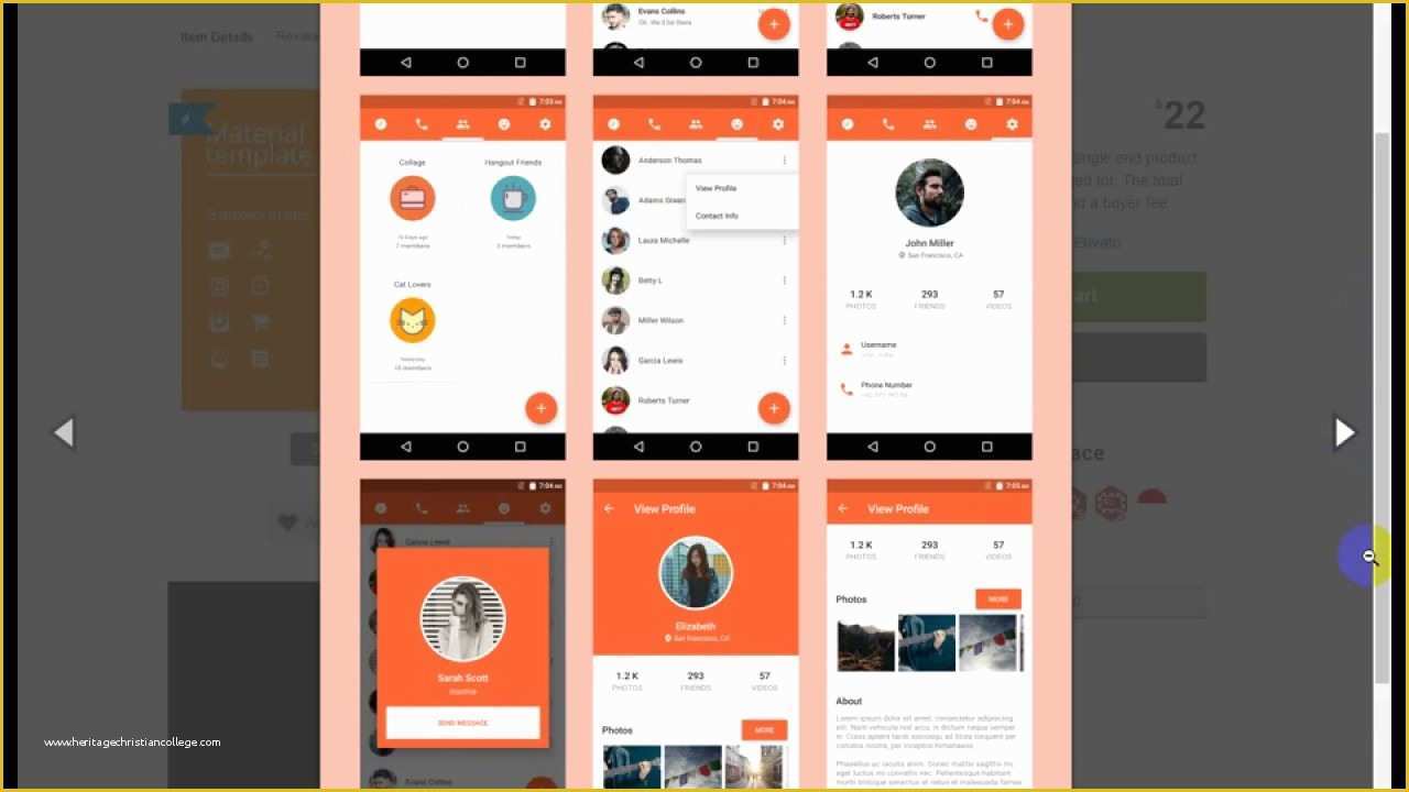 Free android Ui Templates Of android Material Ui Template 2 1