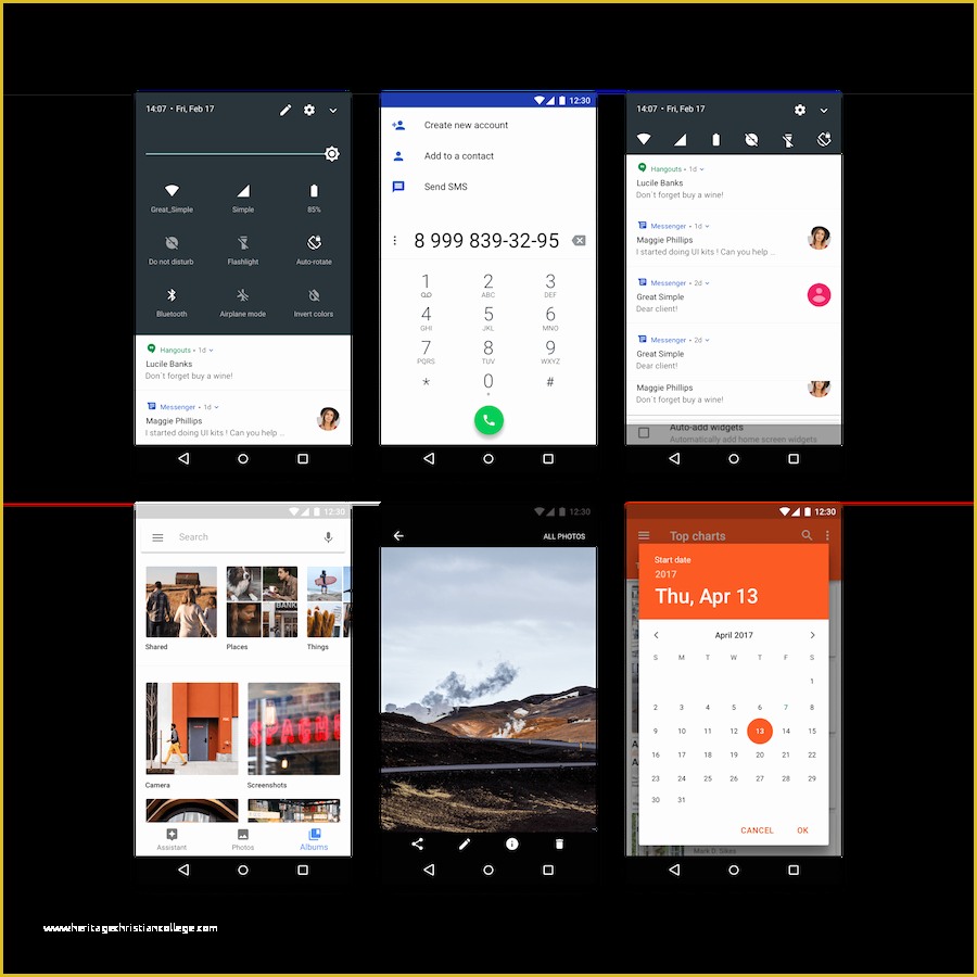 Free android Ui Templates Of Free Design Materials android Nougat Free Ui Kit In