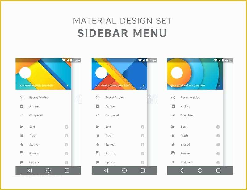 Free android Ui Templates Of Material Design android Template theme App Studio