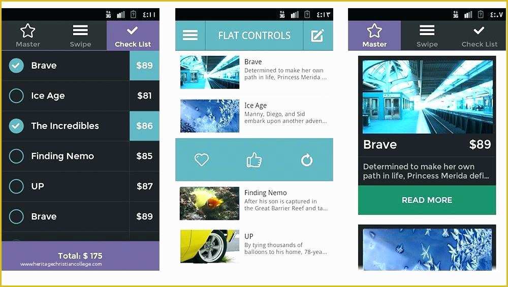 Free android Ui Templates Of Material Design android Template theme App Studio