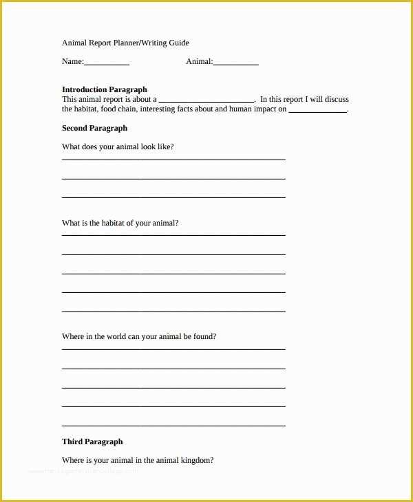 Free Animal Report Template Of 49 Report Templates Free Sample Example format