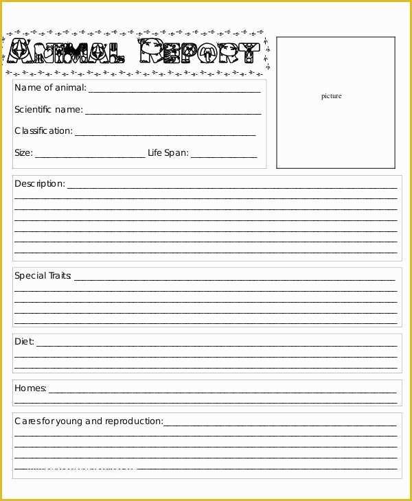 Free Animal Report Template Of 9 Animal Report Templates Free Sample Example format