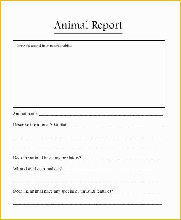 Free Animal Report Template Of 9 Animal Report Templates Free Sample Example format