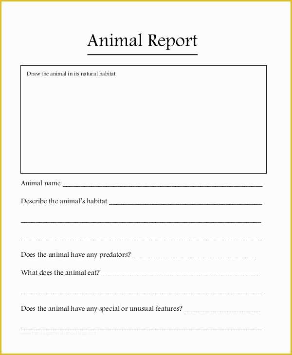 Free Animal Report Template Of 9 Animal Report Templates Free Sample Example format