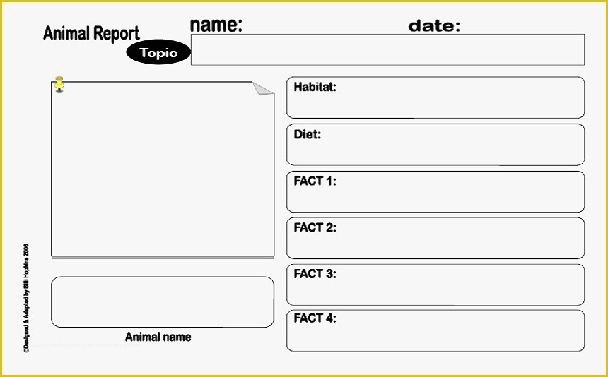 Free Animal Report Template Of Animal Book Report Template Free