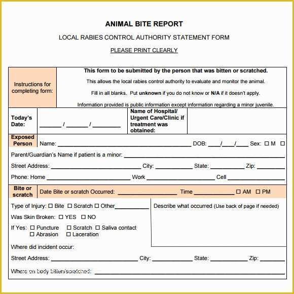 Free Animal Report Template Of Animal Report Template 7 Download Documents In Pdf