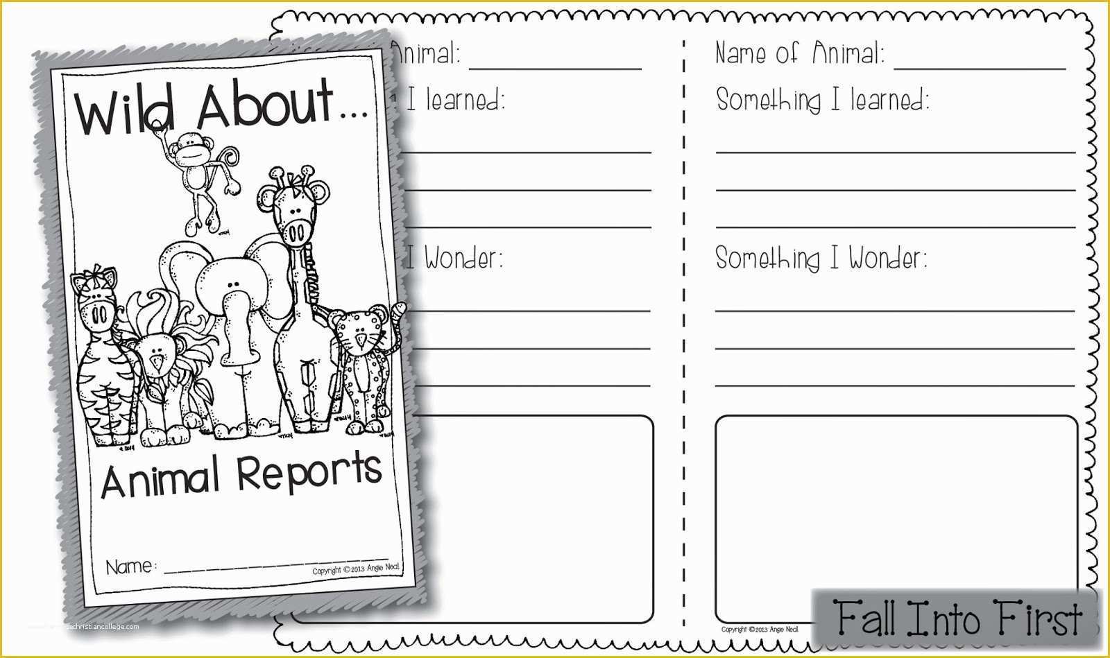 Free Animal Report Template Of Fall Into First Zoopals Animal Reports