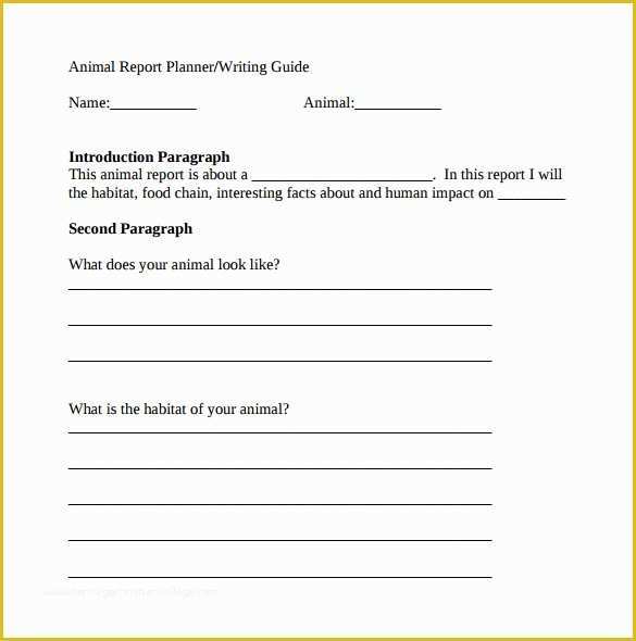Free Animal Report Template Of Sample Animal Report Template 11 Free Documents In Pdf