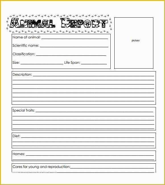Free Animal Report Template Of Sample Animal Report Template 7 Documents In Pdf