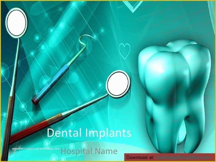 Free Animated Dental Powerpoint Templates Of Dental Implants Powerpoint Template