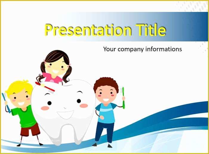 Free Animated Dental Powerpoint Templates Of Kids Brushing A tooth Powerpoint Templates Free Ppt