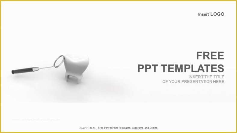 Free Animated Dental Powerpoint Templates Of tooth and Dental Mirror Medical Powerpoint Templates